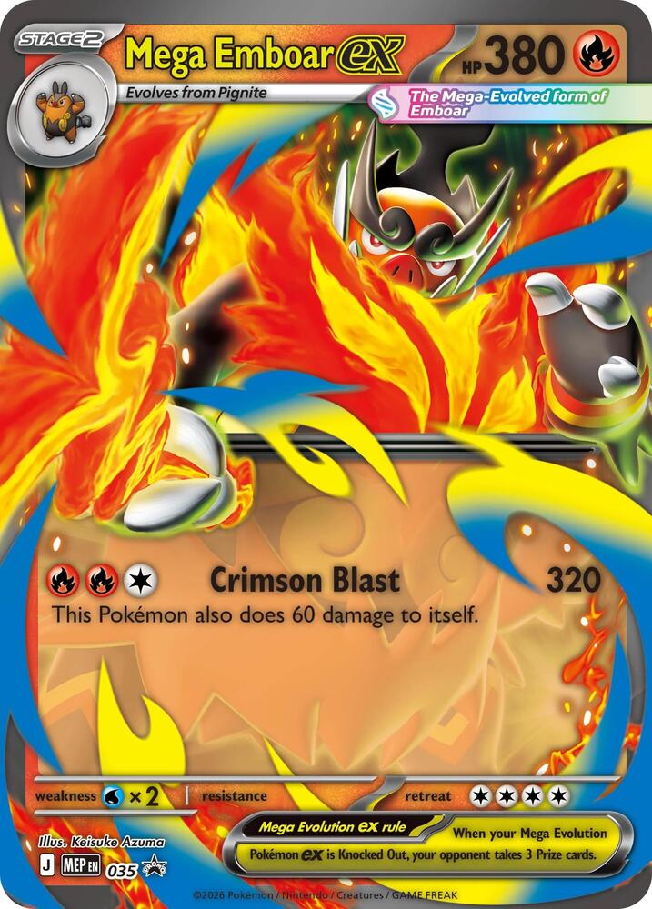 Mega Emboar ex - 035 - ME: Mega Evolution Promo